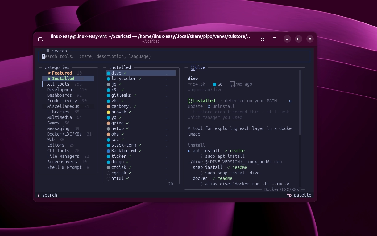 Scopri di più sull'articolo Tuistore porta un vero app store nel terminale Linux