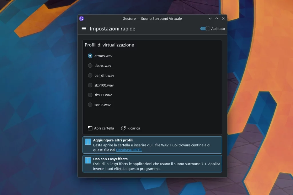Virtual Surround Manager porta l'audio surround virtuale nelle cuffie su Linux