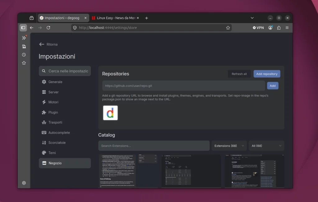 Degoog l'aggregatore self-hosted che unisce i risultati di più motori di ricerca