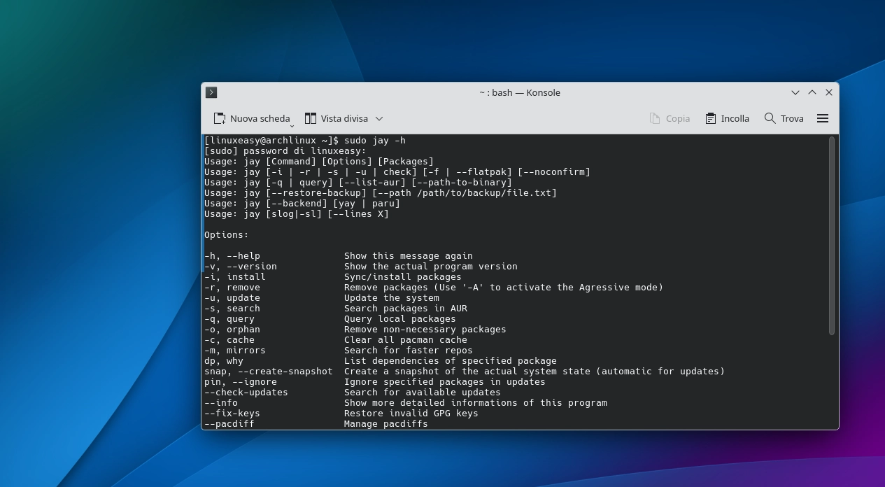 Scopri di più sull'articolo Jay semplifica la gestione dei pacchetti su Arch Linux con AUR e Flatpak
