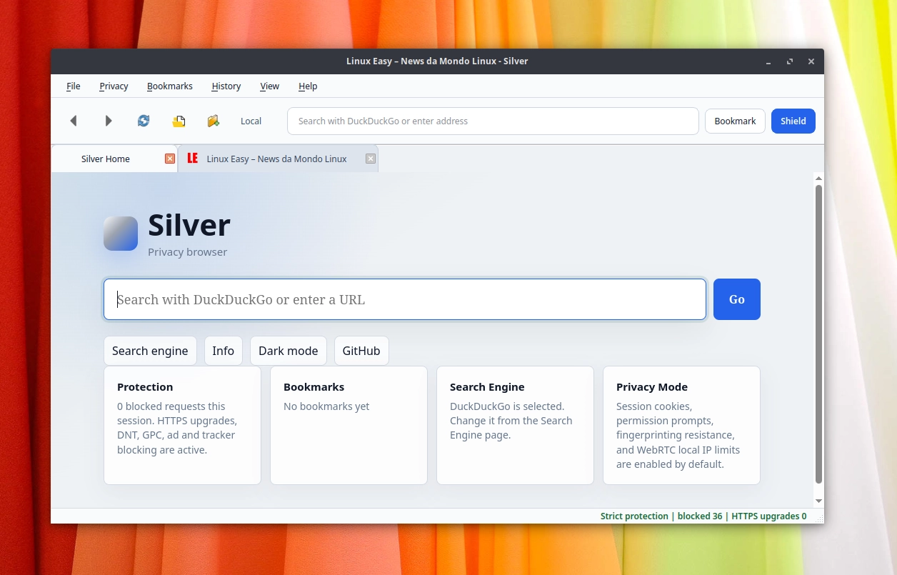 Scopri di più sull'articolo Silver Browser: il browser open source per Linux che mette al primo posto la privacy