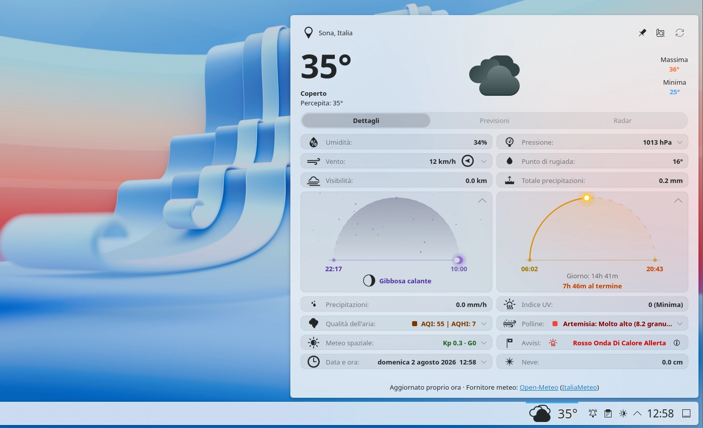 Scopri di più sull'articolo Advanced Weather Widget 1.7.0 migliora radar, allerte meteo e previsioni