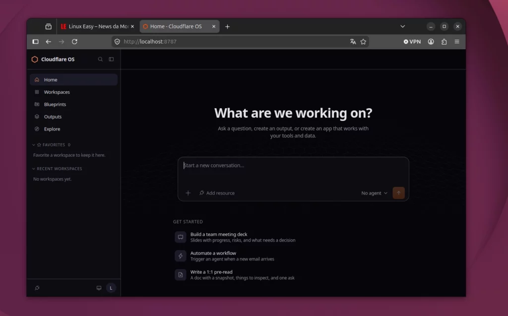 Cloudflare OS su Linux