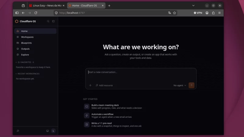 Cloudflare OS su Linux