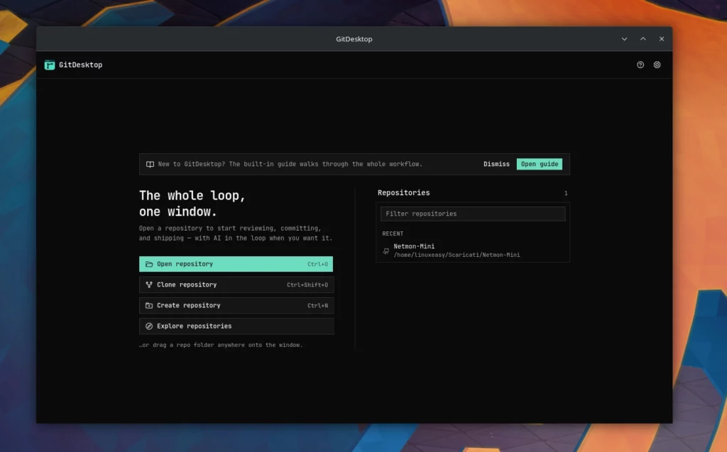 GitDesktop su KDE Linux