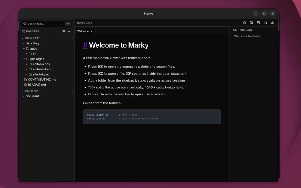 Marky su Ubuntu Linux