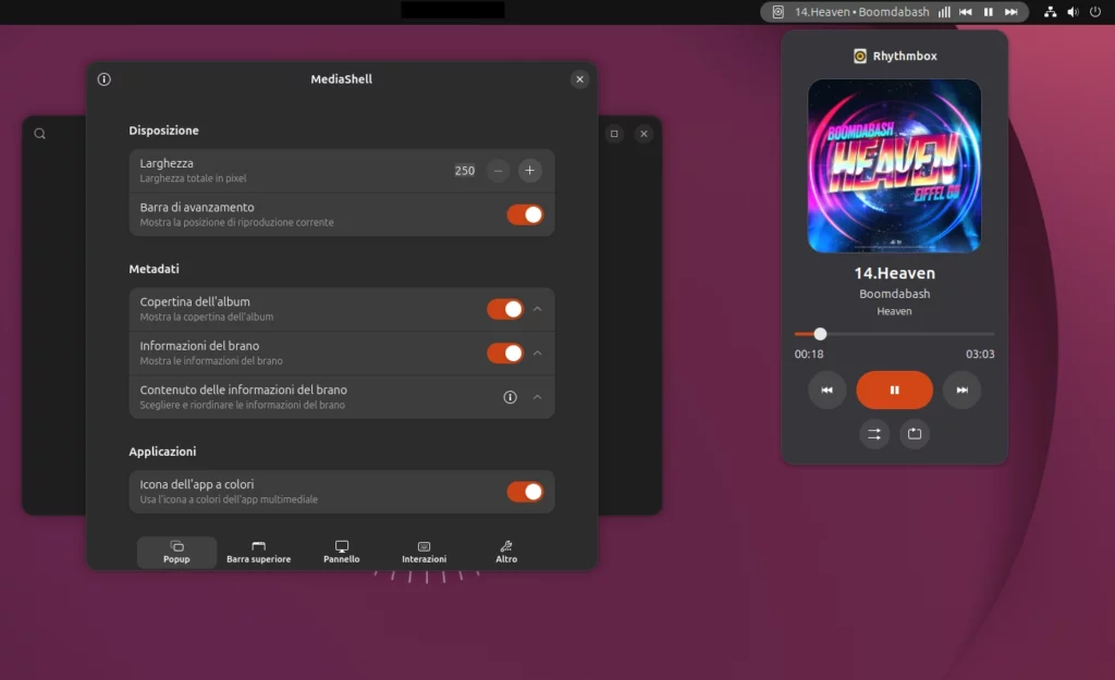 MediaShell – GNOME Media Controls