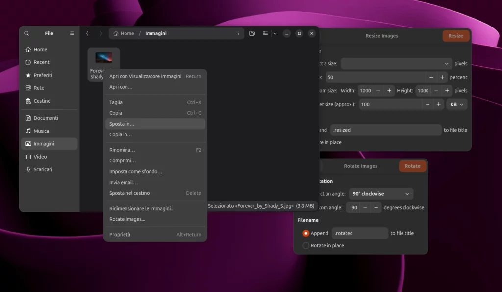 Nautilus Image Converter Enhanced su Ubuntu Linux