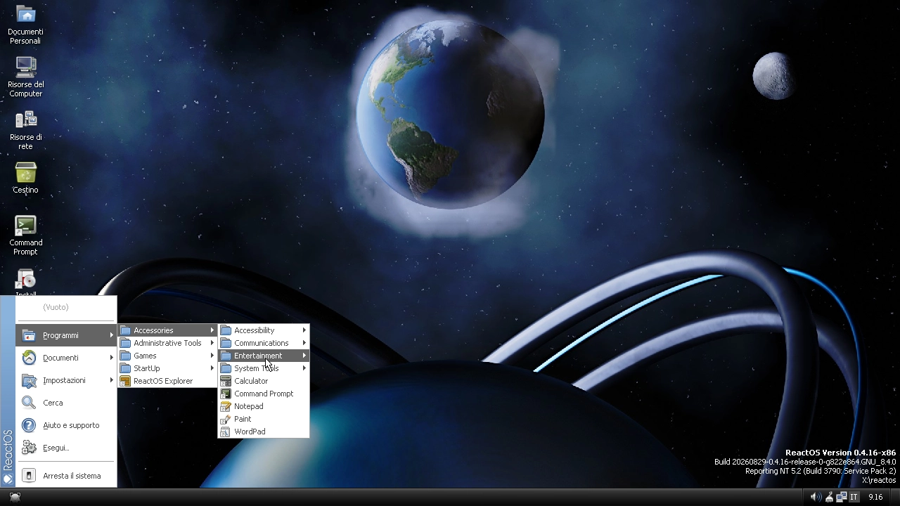 Scopri di più sull'articolo ReactOS 0.4.16 arriva con un nuovo installer grafico e importanti progressi verso Wine 10