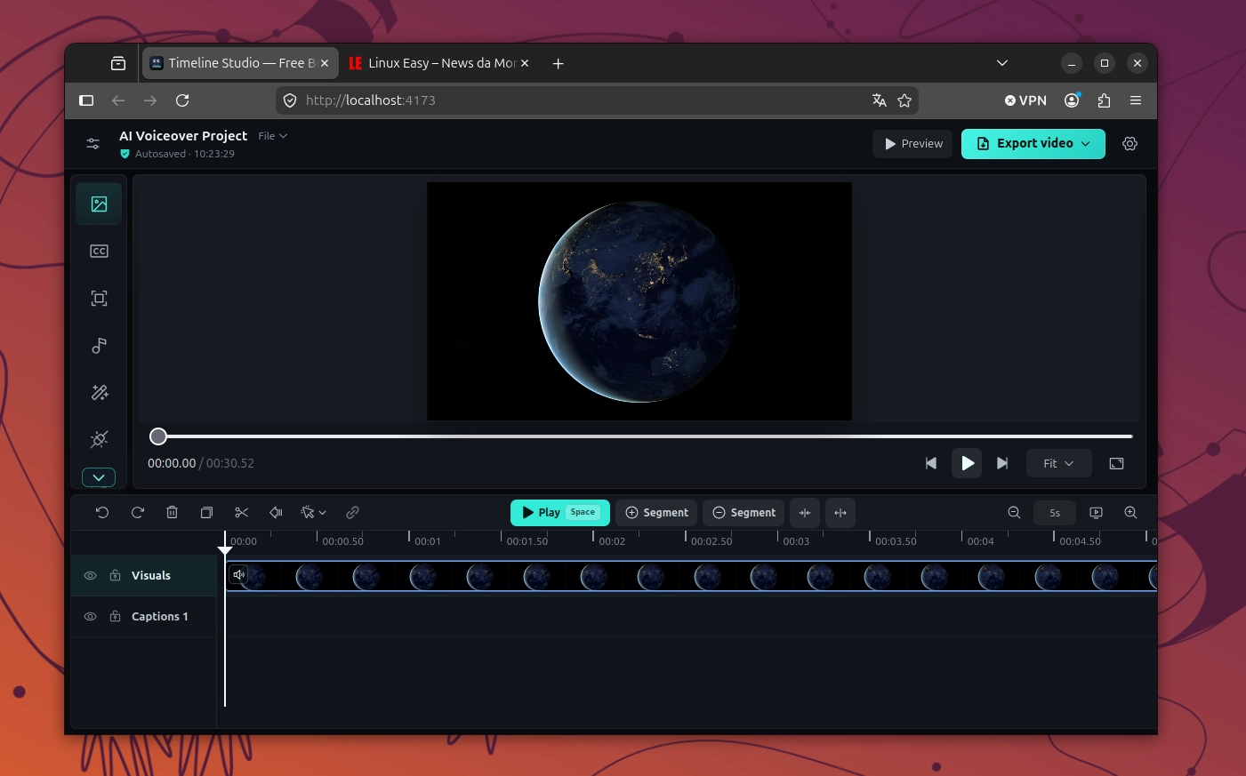 Scopri di più sull'articolo Timeline Studio l’editor video AI open da Browser