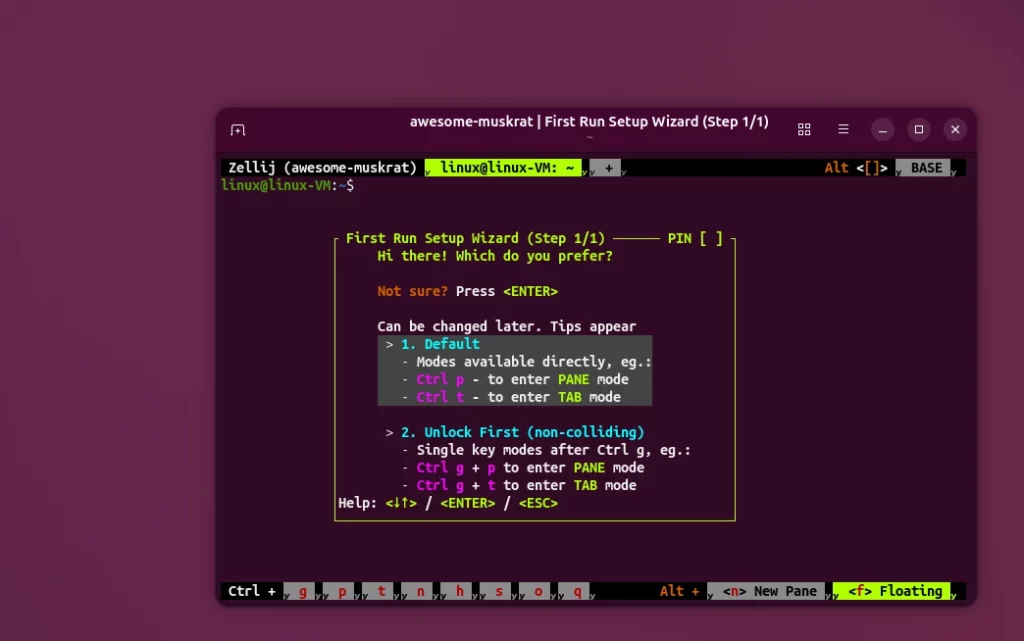 Zellij su Ubuntu Linux