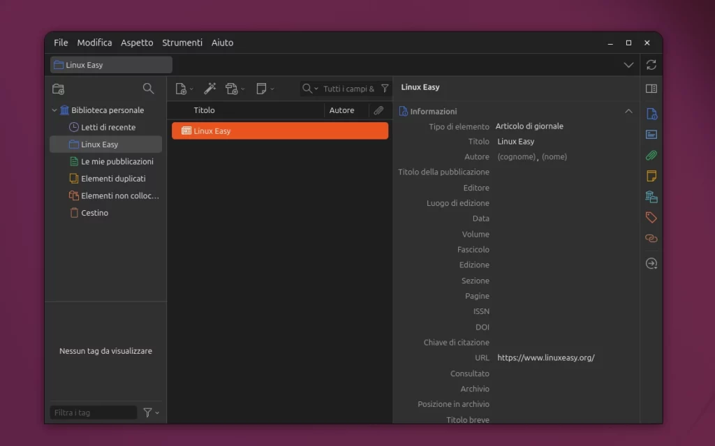 Zotero su Ubuntu Linux