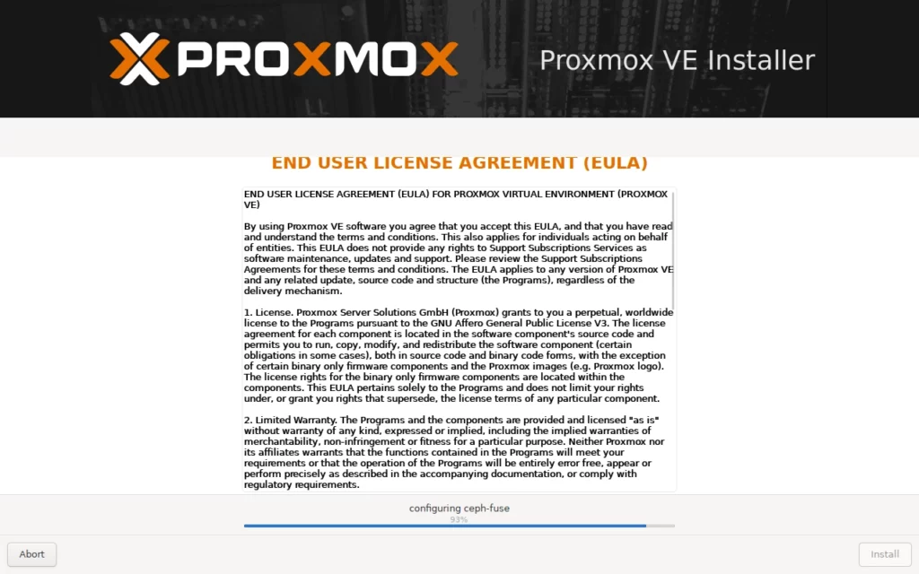 proxmox installer