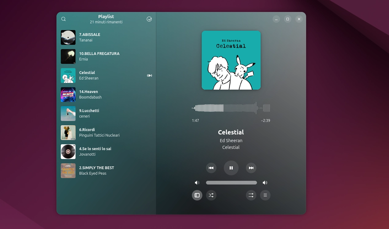 Scopri di più sull'articolo Amberol il player musicale semplice e minimale per GNOME