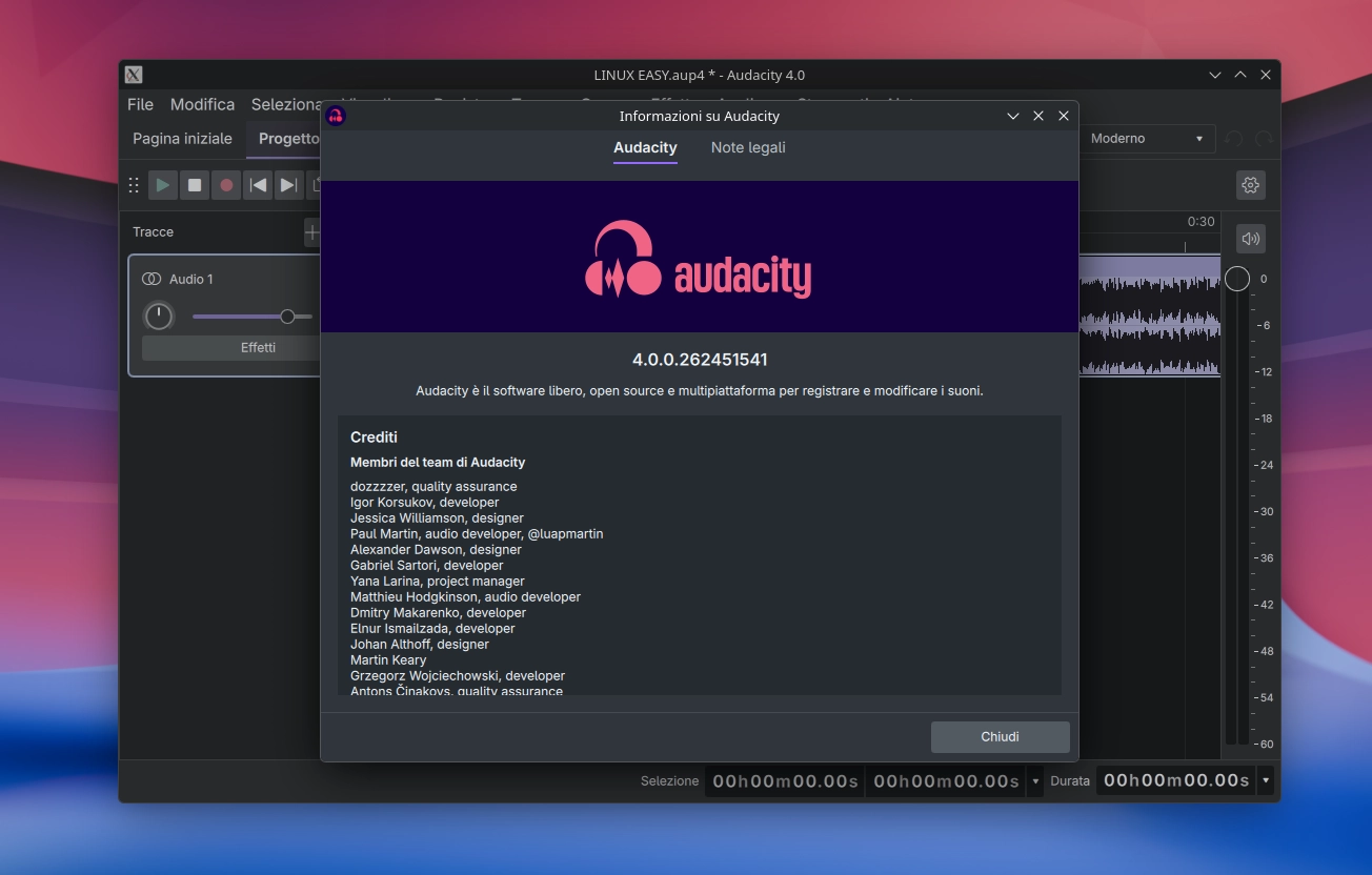 Scopri di più sull'articolo Audacity 4.0 rivoluziona l’editor audio con una nuova interfaccia Qt