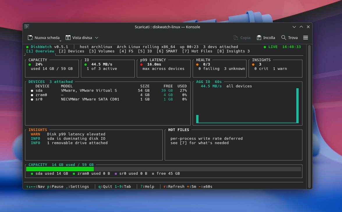 Scopri di più sull'articolo DiskWatch diagnostica completa dei dischi direttamente dal terminale Linux