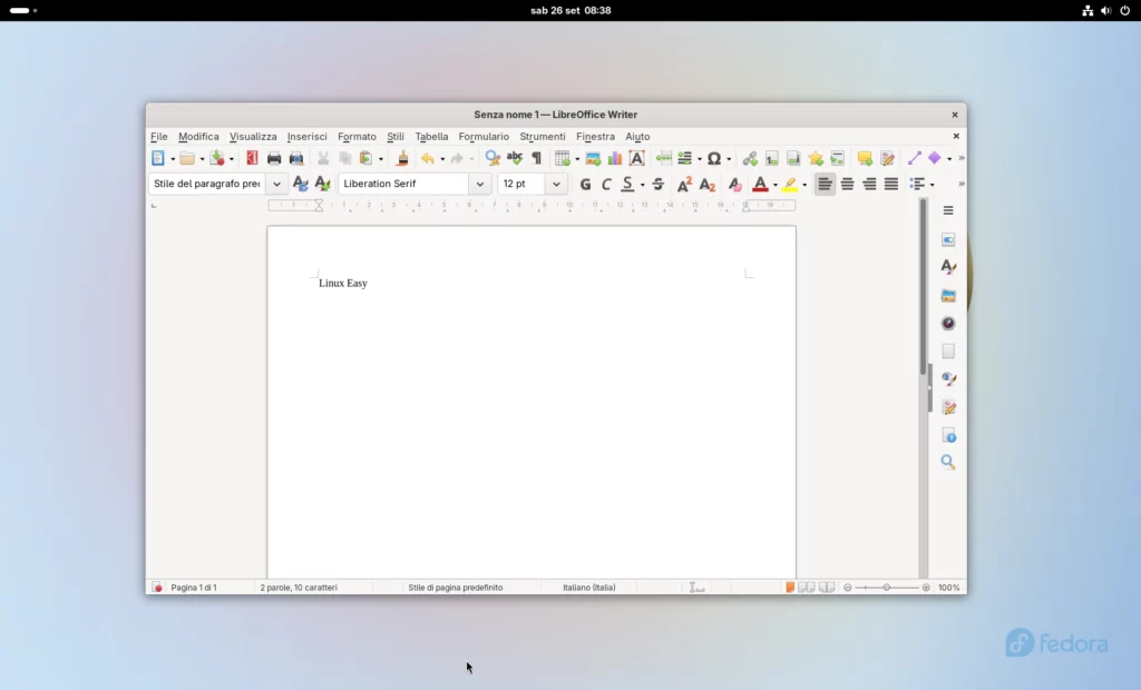 Fedora LibreOffice