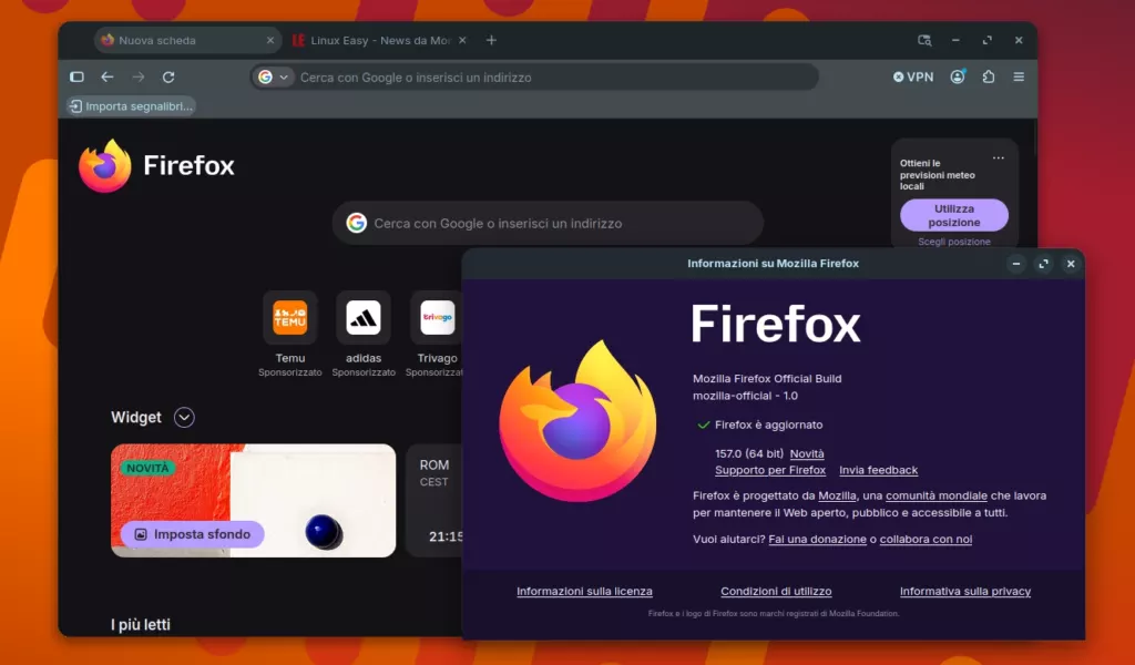 Firefox 157 Linux