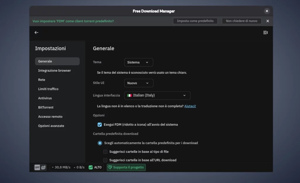 Free Download Manager Settings