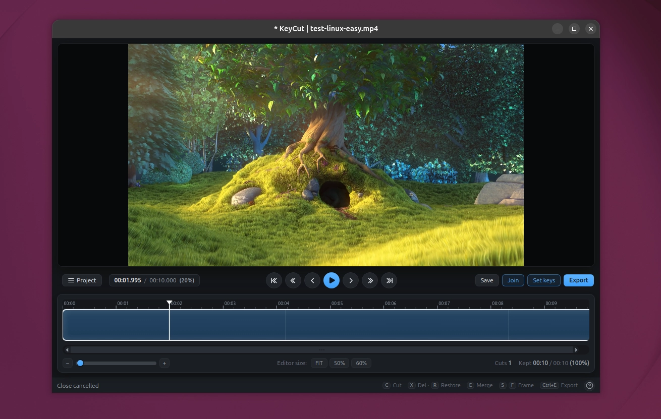 Scopri di più sull'articolo KeyCut l’editor video per tagliare e unire filmati senza ricodifica su Linux