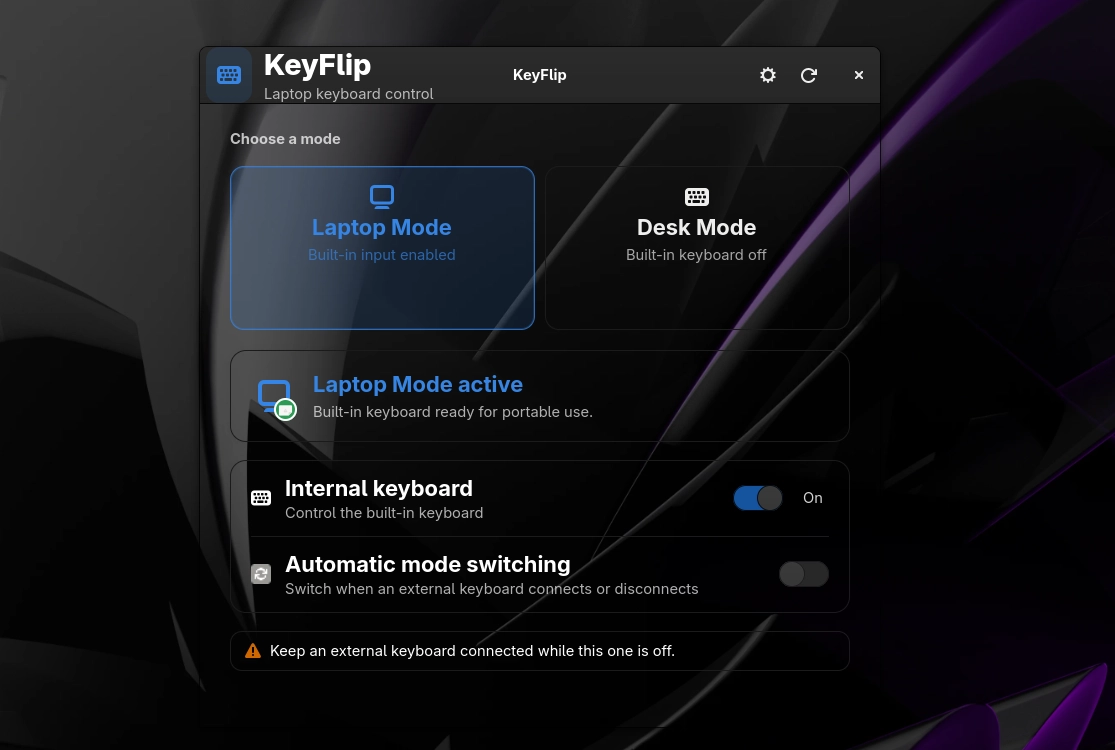 Scopri di più sull'articolo KeyFlip permette di disattivare la tastiera del laptop su GNOME
