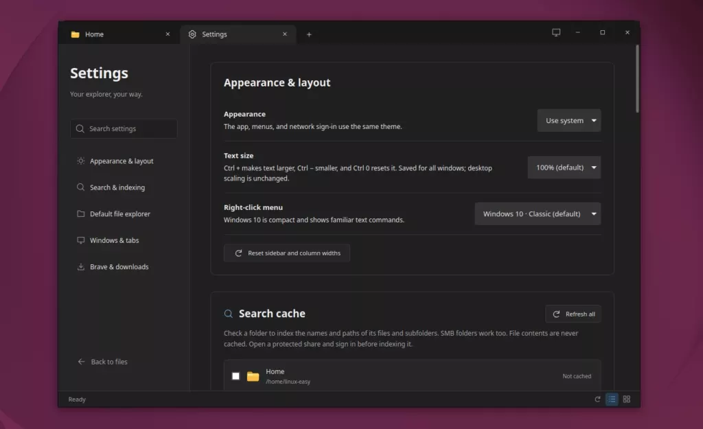 OpenXplorer Settings