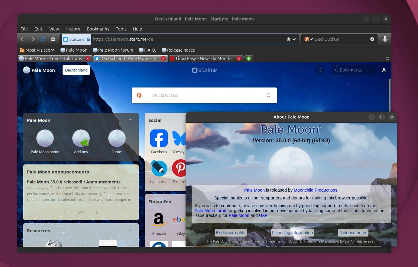 Scopri di più sull'articolo Pale Moon 35.0.0 migliora la compatibilità con il Web moderno e la sicurezza