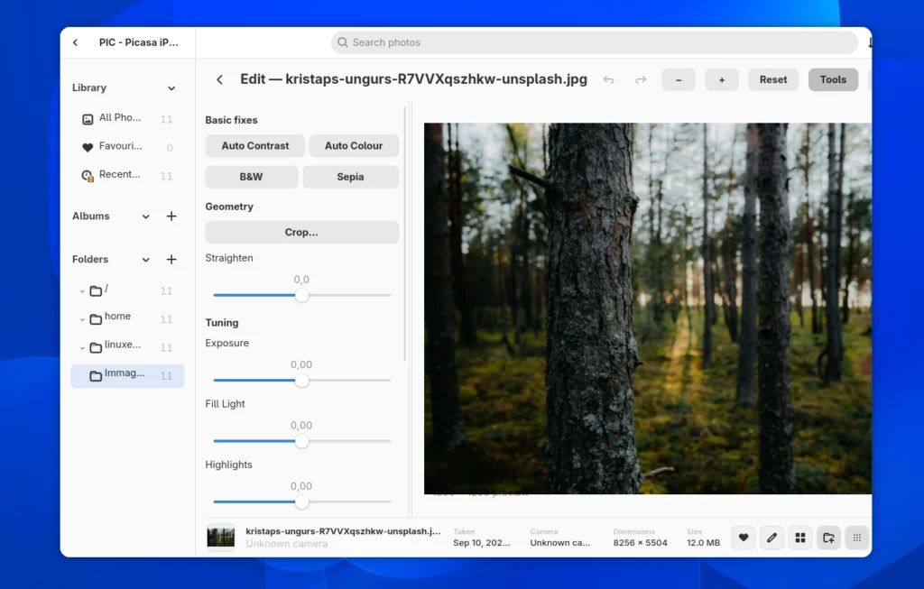 Picasa iPhoto Clone Edit Image