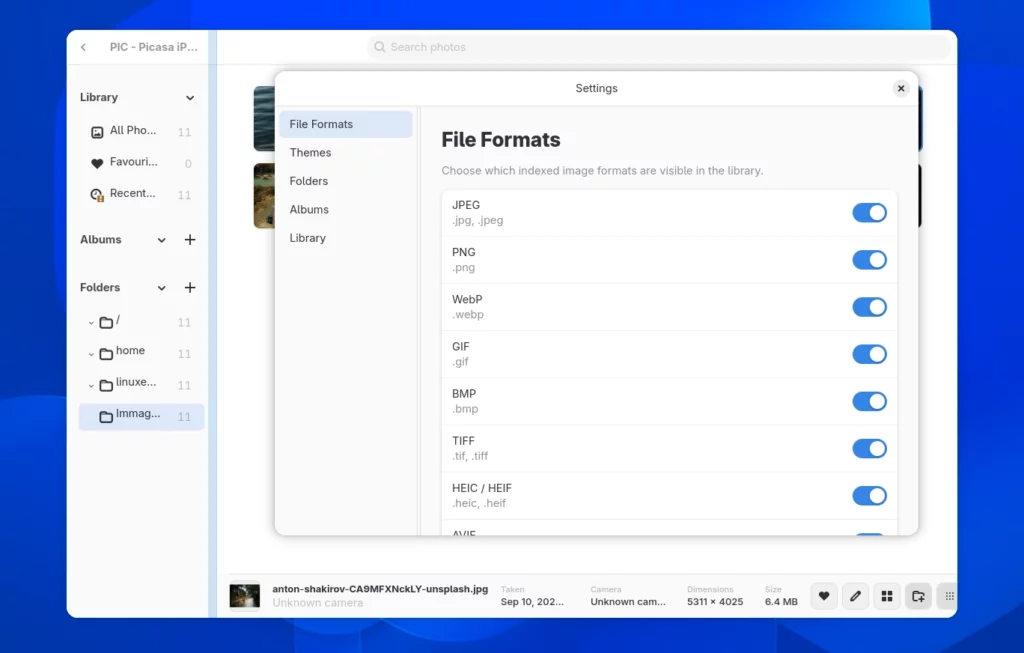 Picasa iPhoto Clone Settings