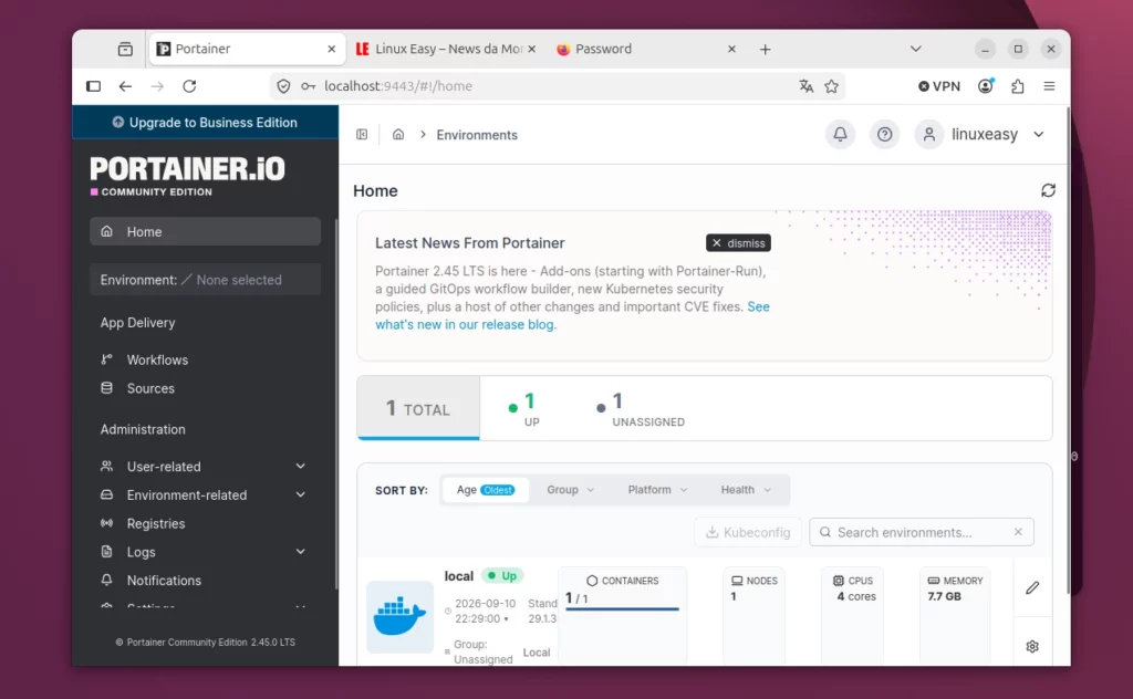 Portainer 2.45.0 LTS: importanti novità per Kubernetes, GitOps e sicurezza