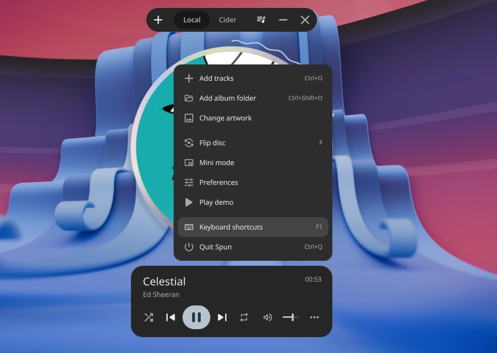 Spun Settings