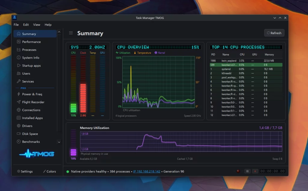 TMOG KDE Linux
