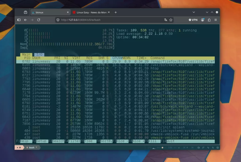 btmux Linux