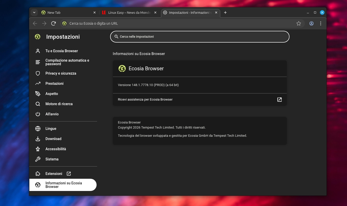 Scopri di più sull'articolo Ecosia Browser punta su privacy e utenti Linux
