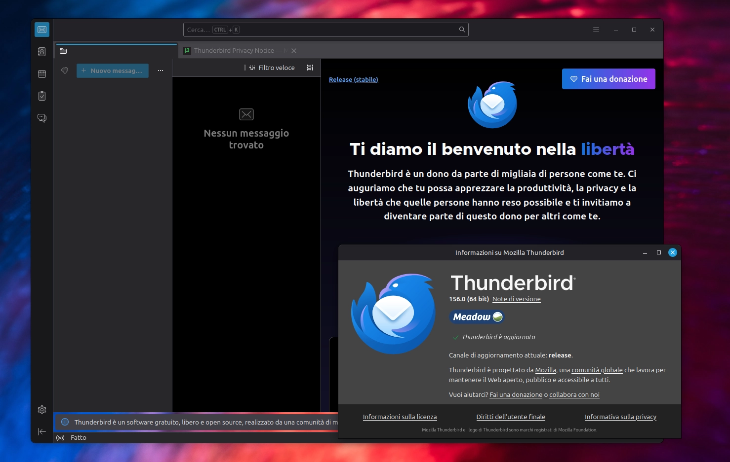 Scopri di più sull'articolo Thunderbird 156 Rilasciato: arriva OAuth personalizzato e numerose correzioni