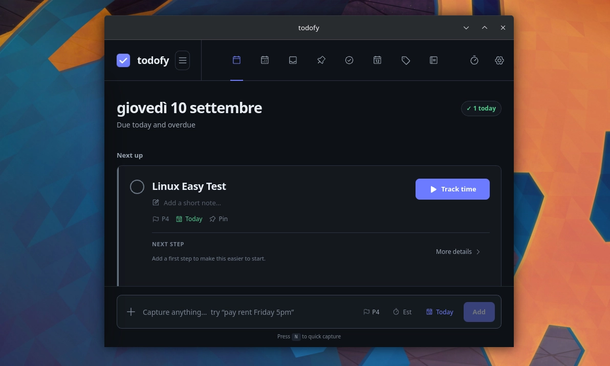 Scopri di più sull'articolo Todofy il task manager moderno e privato per Linux