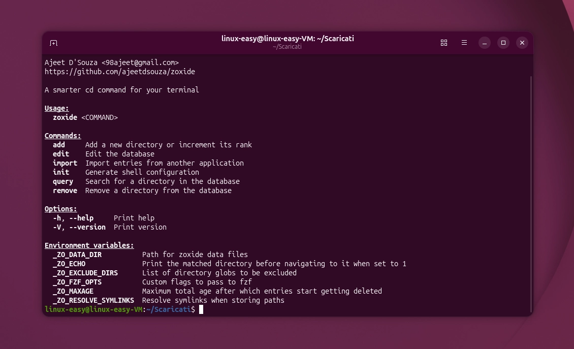 Scopri di più sull'articolo zoxide rende più semplice navigare tra le directory su Linux