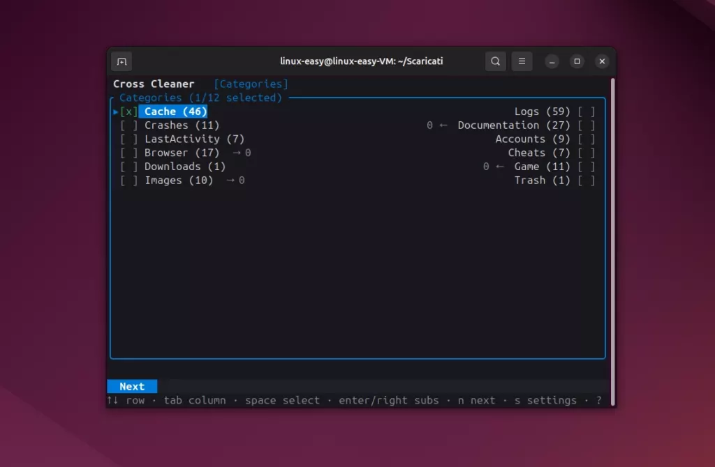 Cross Cleaner TUI