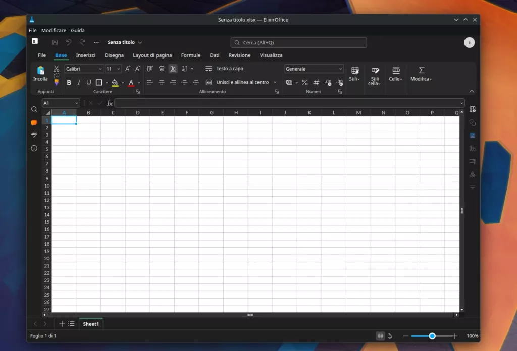 ElixirOffice foglio calcolo