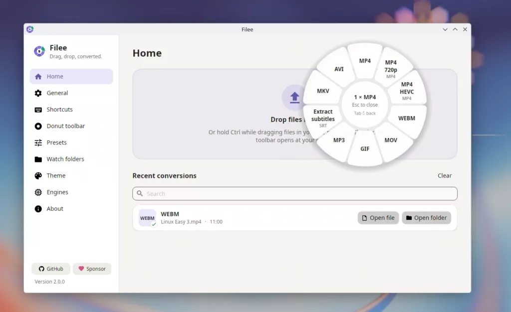 Filee KDE Linux