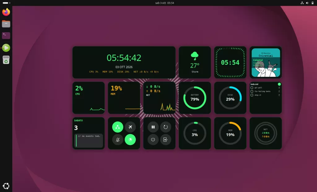 GNOME Widget Center v2