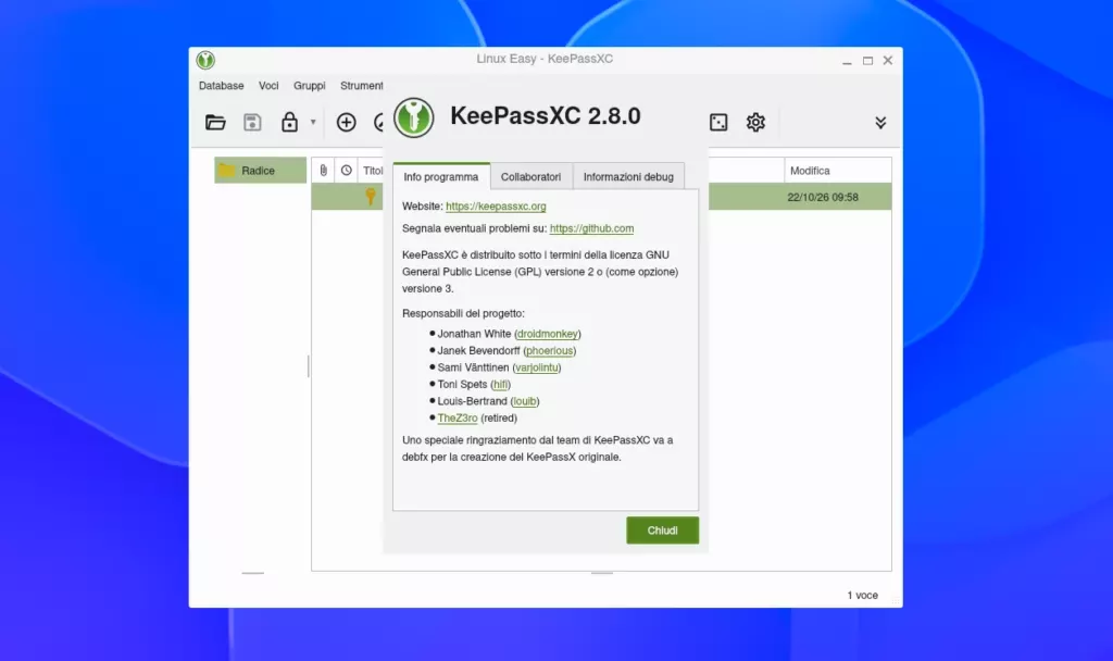 KeePassXC 2.8.0 Linux