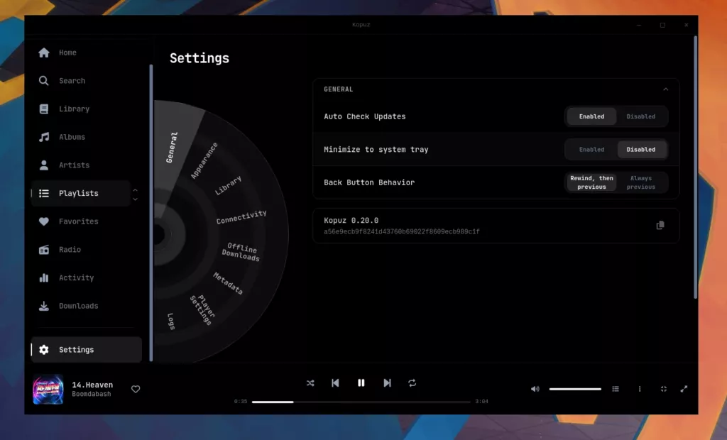 Kopuz Settings