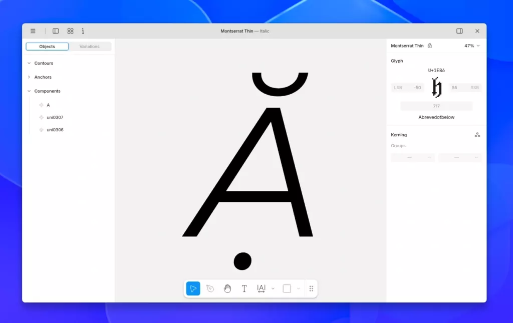 Shift Font Linux