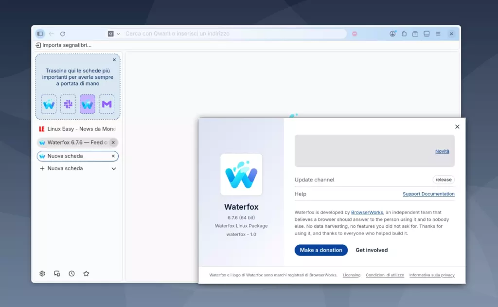 Waterfox Linux
