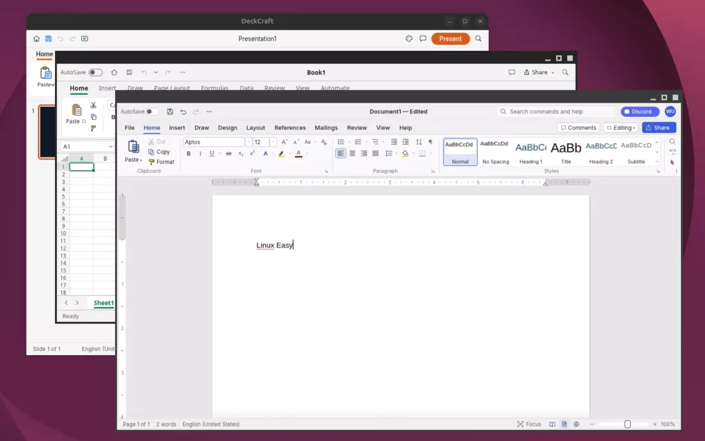 WordCraft, GridCraft e DeckCraft su Ubuntu Linux