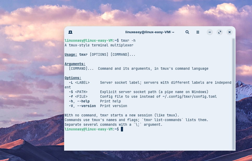 tmxr Linux